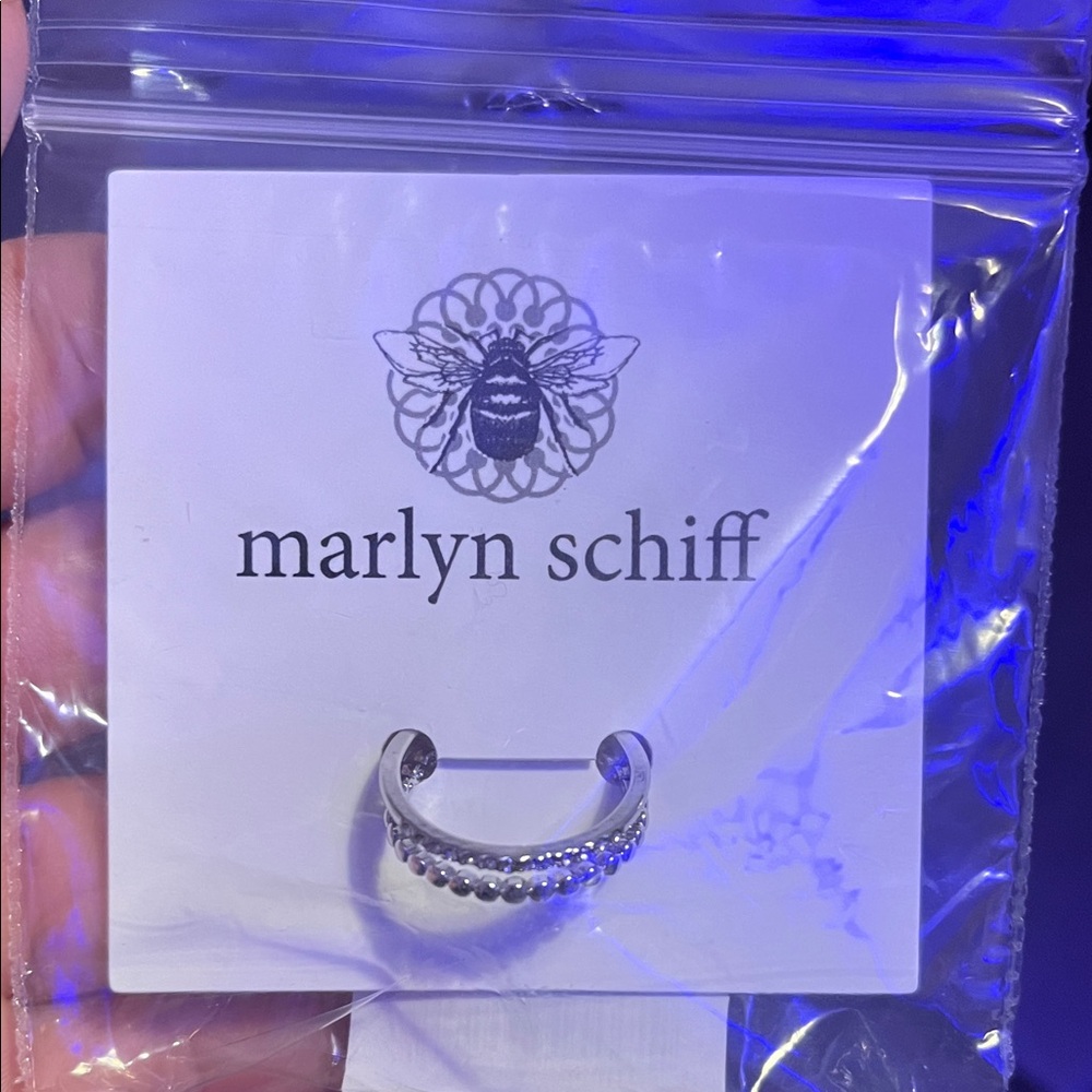 Marlyn Schiff Silver Beaded Ring